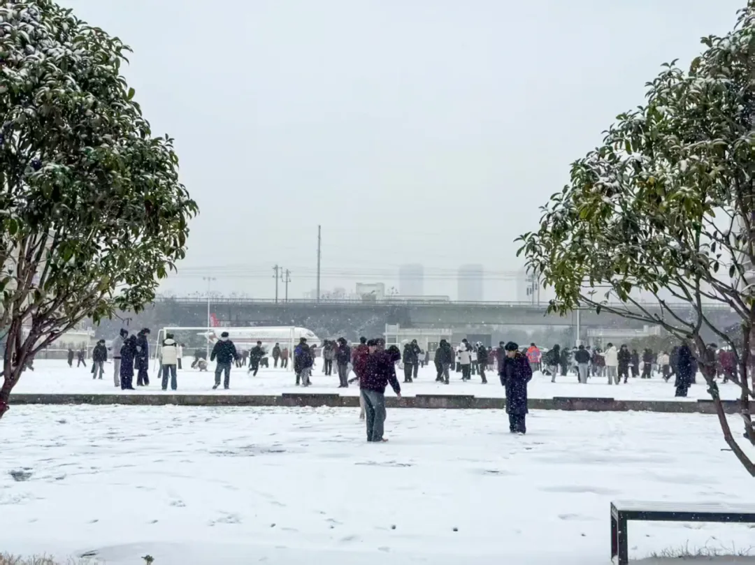 以雪为令显担当，扫冰除障护师生